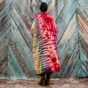 Cypress Hand Tie-Dye Cotton Maxi Kimono Duster – Boho Festival Cardigan | ZinniaPearl - Image 3