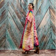 Cypress Hand Tie-Dye Cotton Maxi Kimono Duster – Boho Festival Cardigan | ZinniaPearl - Image 5