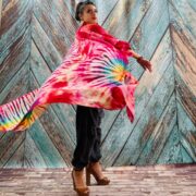 Cypress Hand Tie-Dye Cotton Maxi Kimono Duster – Boho Festival Cardigan | ZinniaPearl - Image 8
