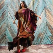 Handmade Tie Dye Kaftan: Boho Beach Festival Maxi Dress - Emma - Image 8