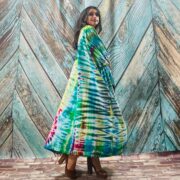 Cypress Hand Tie-Dye Cotton Maxi Kimono Duster – Boho Festival Cardigan | ZinniaPearl - Image 9