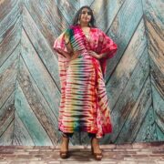 Cypress Hand Tie-Dye Cotton Maxi Kimono Duster – Boho Festival Cardigan | ZinniaPearl