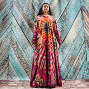 Dream Hand-Dyed Jersey Cotton Hoodie Duster – Boho Festival Cardigan | ZinniaPearl