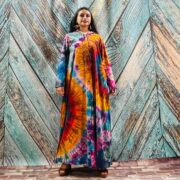 Dream Hand-Dyed Jersey Cotton Hoodie Duster – Boho Festival Cardigan | ZinniaPearl