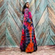 Dream Hand-Dyed Jersey Cotton Hoodie Duster – Boho Festival Cardigan | ZinniaPearl - Image 2