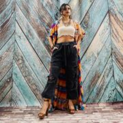 Kayla Hand Tie-Dye Cotton Maxi Hoodie Duster – Festival Beach Kimono | ZinniaPearl - Image 5
