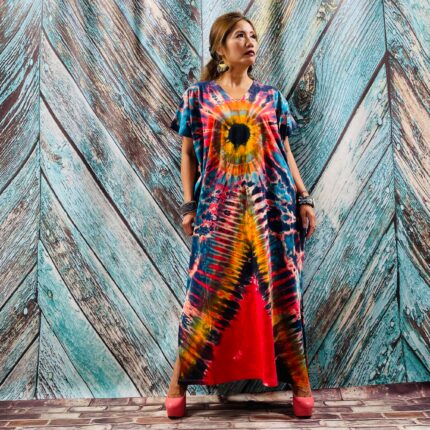 Nora – Hand-Dyed Cotton Jersey Maxi Dress | Plus Size Boho Festival by ZinniaPearl