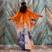 Grace Handcrafted Tie-Dye Kaftan – Plus Size Boho Rayon Dress | ZinniaPearl - Image 6