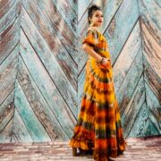 Celeste Hand-Dyed Cotton Maxi Dress – Boho Festival Off-Shoulder Tie-Dye | ZinniaPearl - Image 5