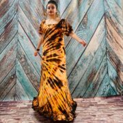 Celeste Hand-Dyed Cotton Maxi Dress – Boho Festival Off-Shoulder Tie-Dye | ZinniaPearl - Image 8