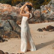 Handmade Boho Cotton Maxi Dress: Off-Shoulder Wedding Gown - Andrew - Image 2
