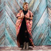 Kayla Hand Tie-Dye Cotton Maxi Hoodie Duster – Festival Beach Kimono | ZinniaPearl - Image 2