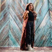 Kayla Hand Tie-Dye Cotton Maxi Hoodie Duster – Festival Beach Kimono | ZinniaPearl - Image 7