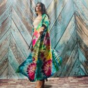 Cypress Hand Tie-Dye Cotton Maxi Kimono Duster – Boho Festival Cardigan | ZinniaPearl - Image 8