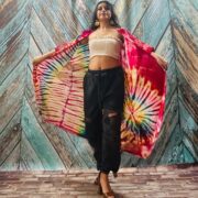 Cypress Hand Tie-Dye Cotton Maxi Kimono Duster – Boho Festival Cardigan | ZinniaPearl - Image 9