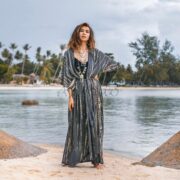 Reina Hand-Dyed Rayon Kimono Duster – Boho Maxi Cardigan | ZinniaPearl