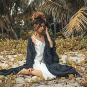 Kara Tie-Dye Boho Maxi Duster Kimono – Ruffled Festival Beach Cover-Up | ZinniaPearl - Image 4