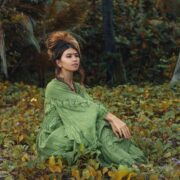 Kara Tie-Dye Boho Maxi Duster Kimono – Ruffled Festival Beach Cover-Up | ZinniaPearl - Image 4