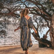 Grace Handcrafted Tie-Dye Kaftan – Plus Size Boho Rayon Dress | ZinniaPearl - Image 3