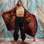 Dream Hand-Dyed Jersey Cotton Hoodie Duster – Boho Festival Cardigan | ZinniaPearl - Image 7
