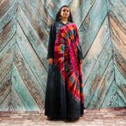 Dream Hand-Dyed Jersey Cotton Hoodie Duster – Boho Festival Cardigan | ZinniaPearl