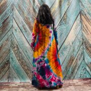 Dream Hand-Dyed Jersey Cotton Hoodie Duster – Boho Festival Cardigan | ZinniaPearl - Image 3