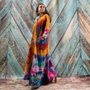Dream Hand-Dyed Jersey Cotton Hoodie Duster – Boho Festival Cardigan | ZinniaPearl - Image 2
