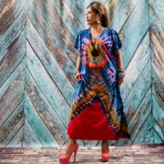 Nora – Hand-Dyed Cotton Jersey Maxi Dress | Plus Size Boho Festival by ZinniaPearl - Image 2