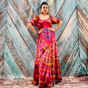 Celeste Hand-Dyed Cotton Maxi Dress – Boho Festival Off-Shoulder Tie-Dye | ZinniaPearl - Image 3