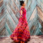 Celeste Hand-Dyed Cotton Maxi Dress – Boho Festival Off-Shoulder Tie-Dye | ZinniaPearl - Image 5