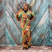 Kayla Hand Tie-Dye Cotton Maxi Hoodie Duster – Festival Beach Kimono | ZinniaPearl - Image 2