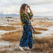 Handcrafted Tie-Dye Rayon Kaftan – Boho Chic Plus Size Maxi Dress | Grace - Image 2