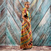 Kayla Hand Tie-Dye Cotton Maxi Hoodie Duster – Festival Beach Kimono | ZinniaPearl - Image 2