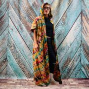 Kayla Hand Tie-Dye Cotton Maxi Hoodie Duster – Festival Beach Kimono | ZinniaPearl - Image 6