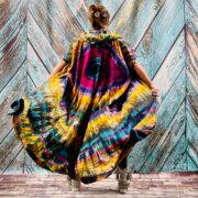 Kayla Hand Tie-Dye Cotton Maxi Hoodie Duster – Festival Beach Kimono | ZinniaPearl - Image 5