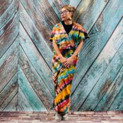 Kayla Hand Tie-Dye Cotton Maxi Hoodie Duster – Festival Beach Kimono | ZinniaPearl - Image 2