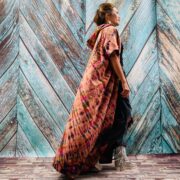 Kayla Hand Tie-Dye Cotton Maxi Hoodie Duster – Festival Beach Kimono | ZinniaPearl - Image 6