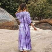 Reina Hand-Dyed Rayon Kimono Duster – Boho Maxi Cardigan | ZinniaPearl - Image 3