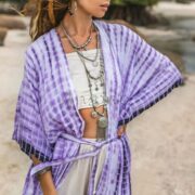 Reina Hand-Dyed Rayon Kimono Duster – Boho Maxi Cardigan | ZinniaPearl - Image 4