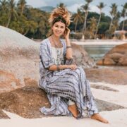 Reina Hand-Dyed Rayon Kimono Duster – Boho Maxi Cardigan | ZinniaPearl - Image 3