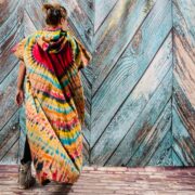 Kayla Hand Tie-Dye Cotton Maxi Hoodie Duster – Festival Beach Kimono | ZinniaPearl - Image 7