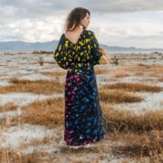 Handcrafted Tie-Dye Rayon Kaftan – Boho Chic Plus Size Maxi Dress | Grace - Image 3