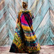 Kayla Hand Tie-Dye Cotton Maxi Hoodie Duster – Festival Beach Kimono | ZinniaPearl - Image 6