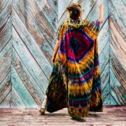 Kayla Hand Tie-Dye Cotton Maxi Hoodie Duster – Festival Beach Kimono | ZinniaPearl - Image 7