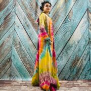 Handmade Tie-Dye Long Hoodie Duster – Flowing Boho Festival Kimono Dress | Dream - Image 2