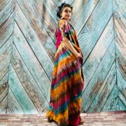 Kayla Hand Tie-Dye Cotton Maxi Hoodie Duster – Festival Beach Kimono - Image 2