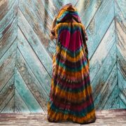 Kayla Hand Tie-Dye Cotton Maxi Hoodie Duster – Festival Beach Kimono - Image 4