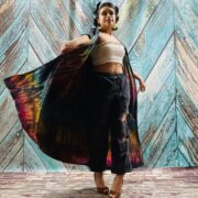 Kayla Hand Tie-Dye Cotton Maxi Hoodie Duster – Festival Beach Kimono - Image 7