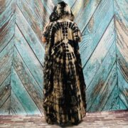 Kayla Hand Tie-Dye Cotton Maxi Hoodie Duster – Festival Beach Kimono - Image 4