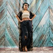 Kayla Hand Tie-Dye Cotton Maxi Hoodie Duster – Festival Beach Kimono - Image 6